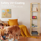 67" Glass Display Shelf with Dimmable LED Floor