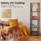 67" Glass Display Shelf with Dimmable LED Floor