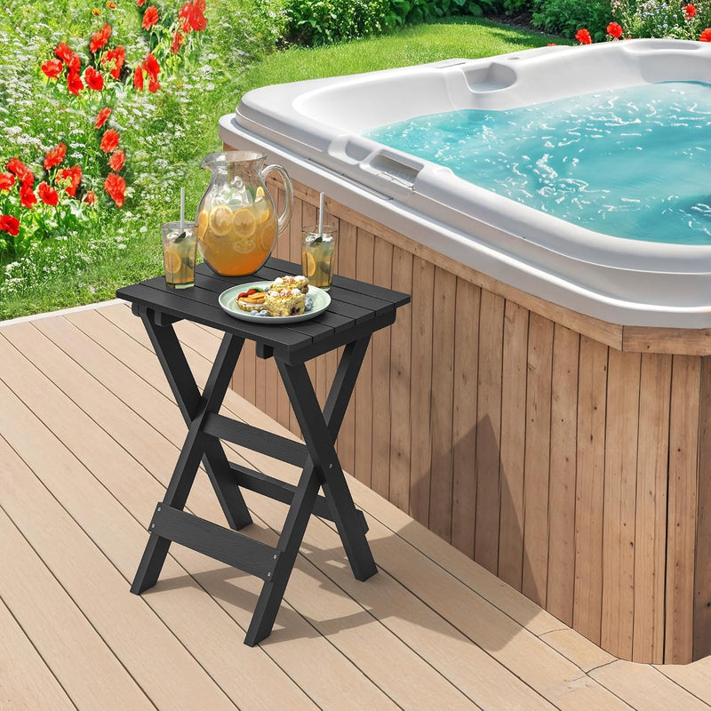 68CM Folding Garden Side Table Hdps