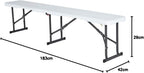 6FT 1.83 M Fold in Half Bench
