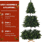 6FT Artificial Christmas Tree with Pe+pvc Tips