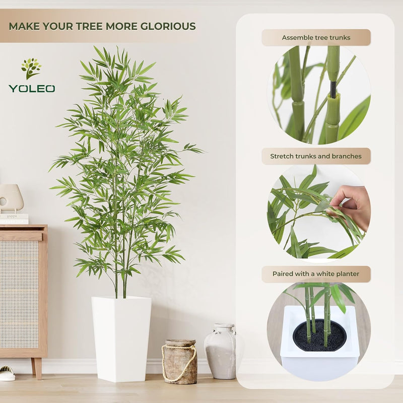 6FT Artificial Dracaena Tree with Tall Pot