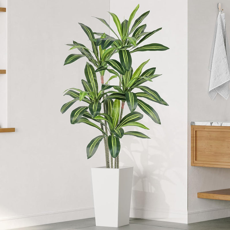 6FT Artificial Dracaena Tree with Tall Pot