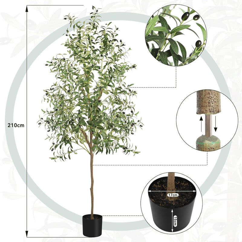 6FT Artificial Dracaena Tree with Tall Pot