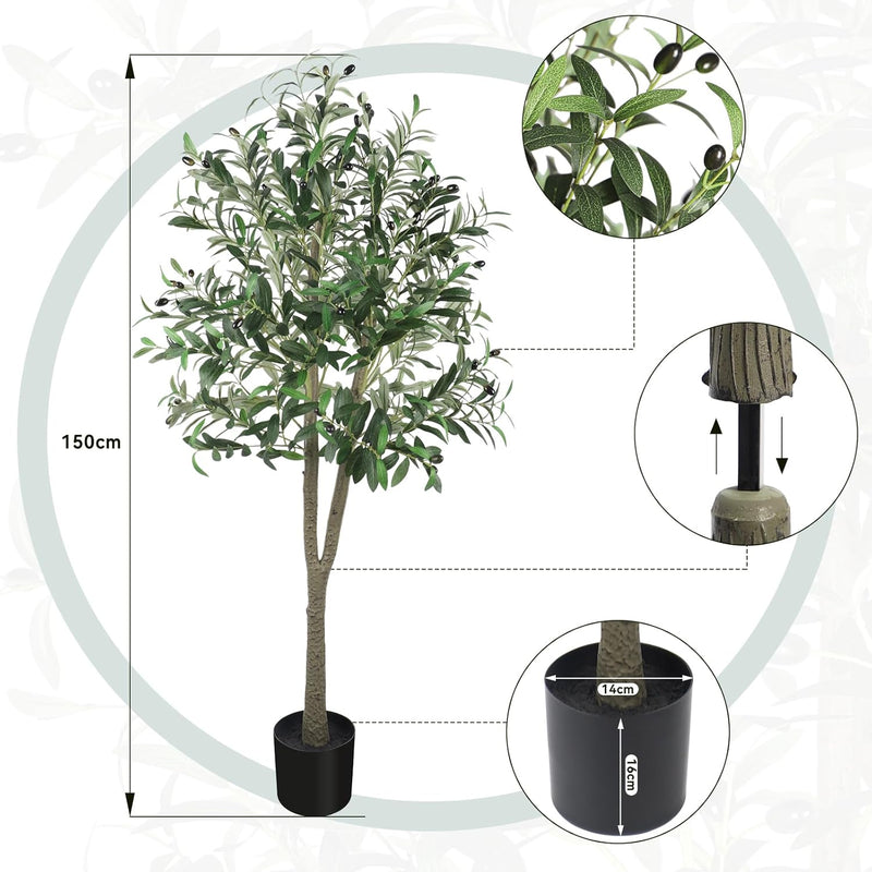 6FT Artificial Dracaena Tree with Tall Pot