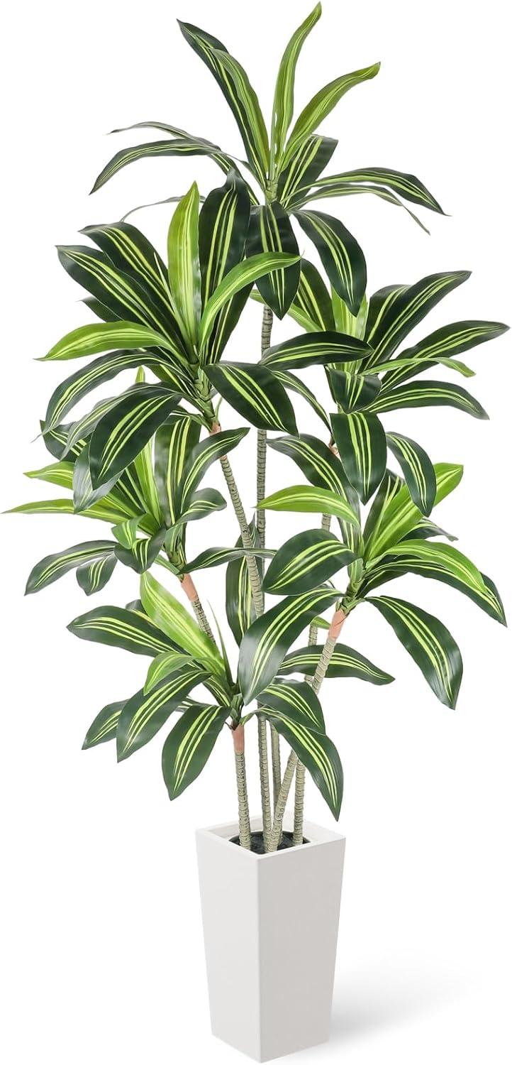 6FT Artificial Dracaena Tree with Tall Pot