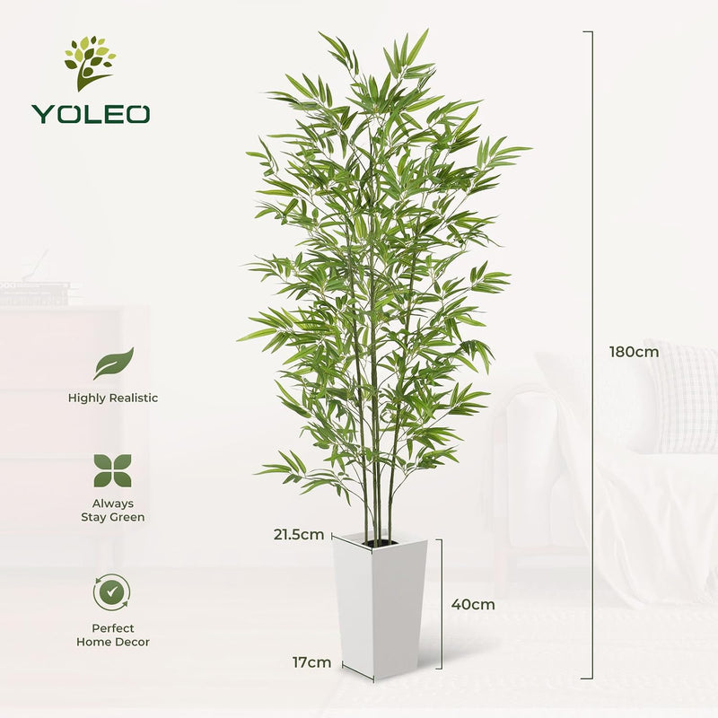 6FT Artificial Dracaena Tree with Tall Pot