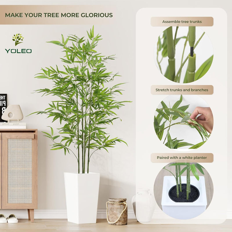 6FT Artificial Dracaena Tree with Tall Pot