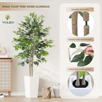 6FT Artificial Dracaena Tree with Tall Pot