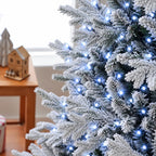 6FT Pre-Lit Royal Snow Fir Christmas Tree