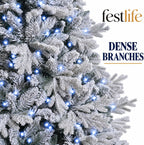 6FT Pre-Lit Royal Snow Fir Christmas Tree