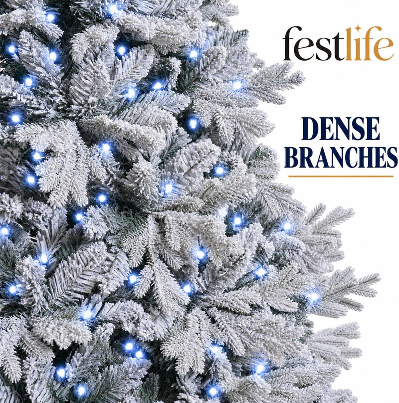 6FT Pre-Lit Royal Snow Fir Christmas Tree
