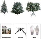 6FT Prelit Artificial Hinged Christmas Tree