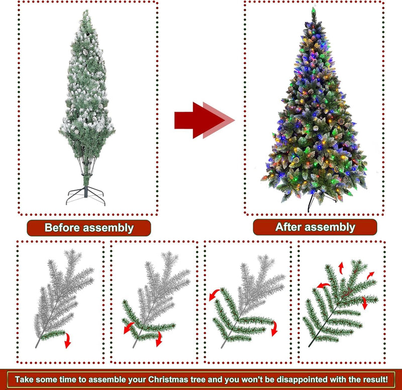 6FT Prelit Artificial Hinged Christmas Tree