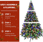 6FT Prelit Artificial Hinged Christmas Tree