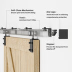 6FT Sliding Barn Door Kit Doors Hardware