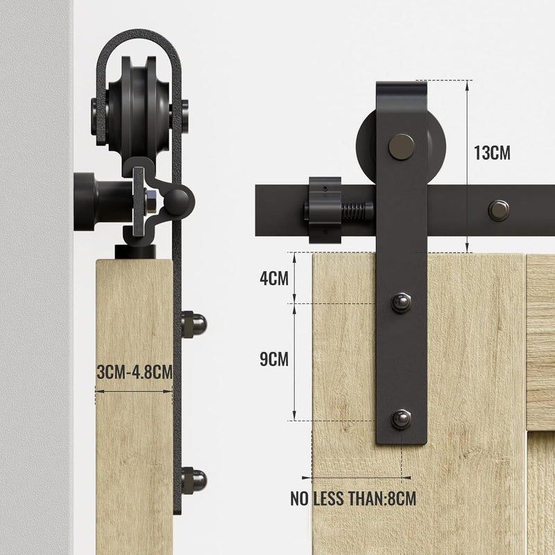 6FT Sliding Barn Door Kit Doors Hardware