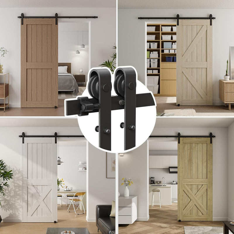 6FT Sliding Barn Door Kit Doors Hardware