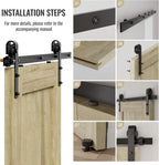 6FT Sliding Barn Door Kit Doors Hardware