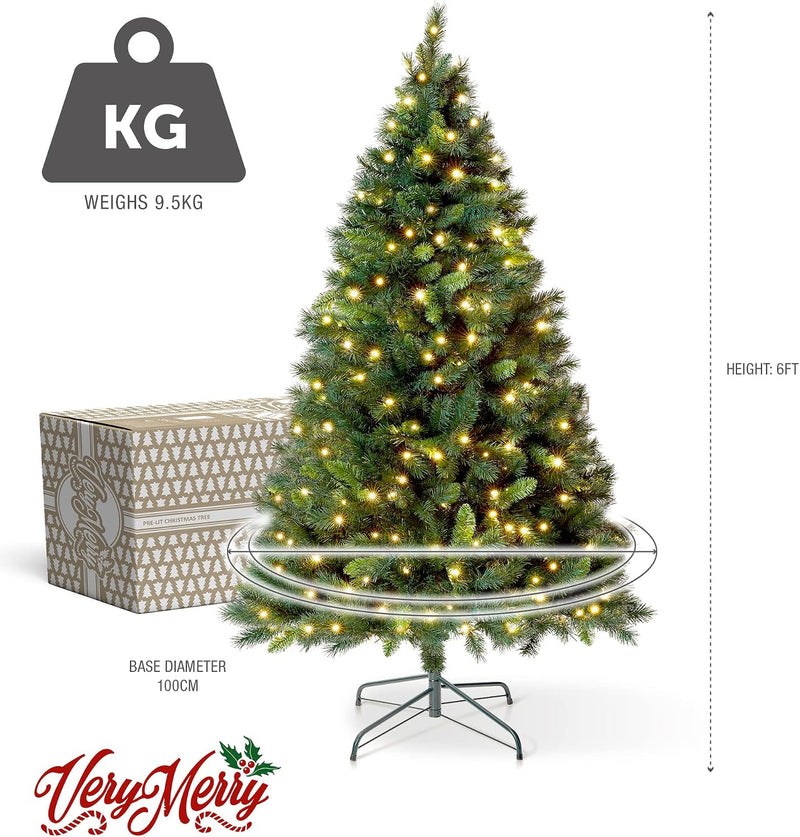 6FT 'snowhill' Pre Lit Christmas Tree
