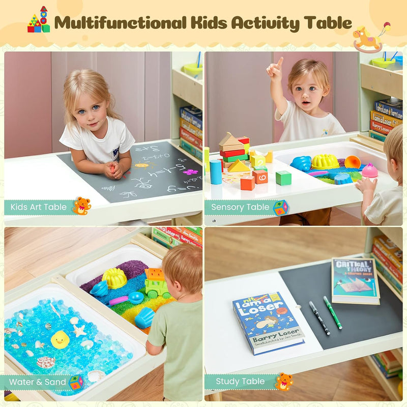 6in1 Kids Sensory Art Table for Toddlers