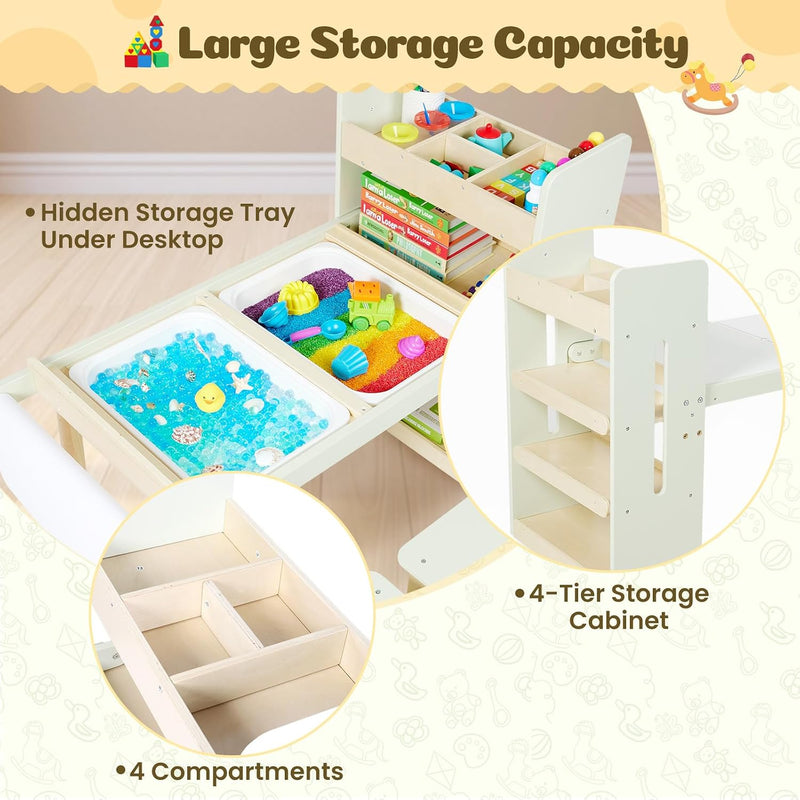 6in1 Kids Sensory Art Table for Toddlers