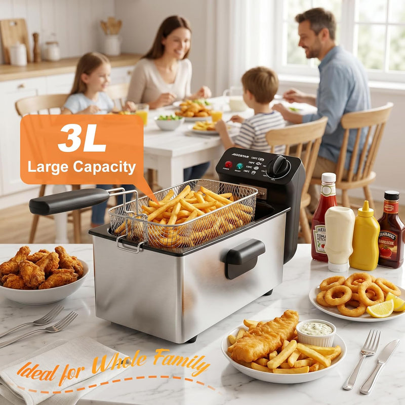6L Dual Tank Deep Fat Fryer Stainless Steel
