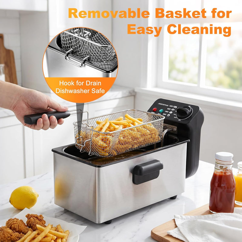 6L Dual Tank Deep Fat Fryer Stainless Steel