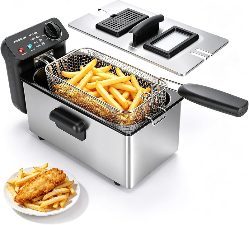 6L Dual Tank Deep Fat Fryer Stainless Steel