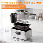 6L Dual Tank Deep Fat Fryer Stainless Steel