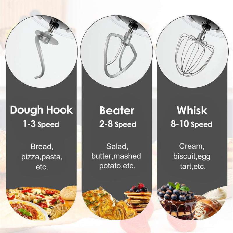 6L Stand Mixer 10 Speeds Electric Food