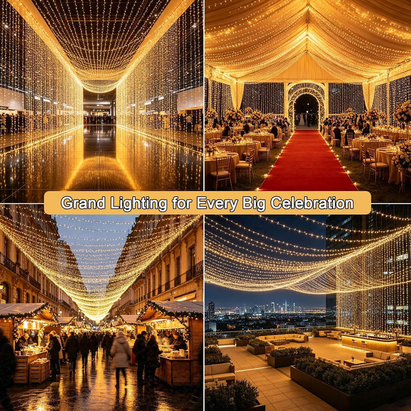 6m X 3m 600led Plug in Curtain Fairy (2 Pack)