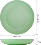 6pcs Unbreakable Dinner Plates Set Plastic Deep Camping
