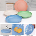 6pcs Unbreakable Dinner Plates Set Plastic Deep Camping