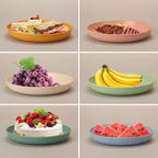6pcs Unbreakable Dinner Plates Set Plastic Deep Camping