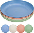 6pcs Unbreakable Dinner Plates Set Plastic Deep Camping