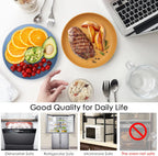 6pcs Unbreakable Dinner Plates Set Plastic Deep Camping