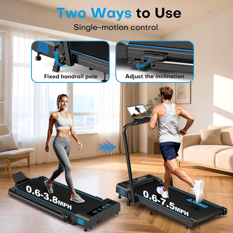 7.5MPH Treadmills for Home Foldable 5-In-1 Walking