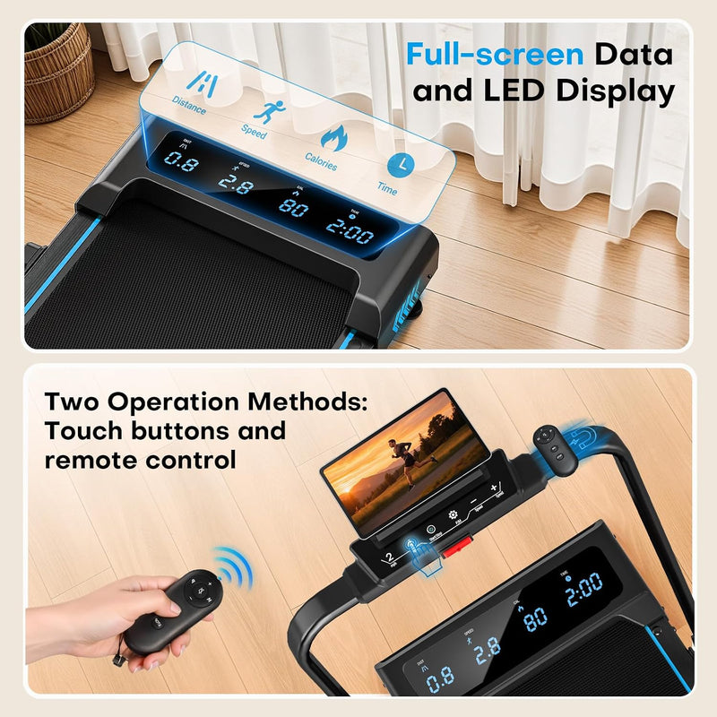 7.5MPH Treadmills for Home Foldable 5-In-1 Walking