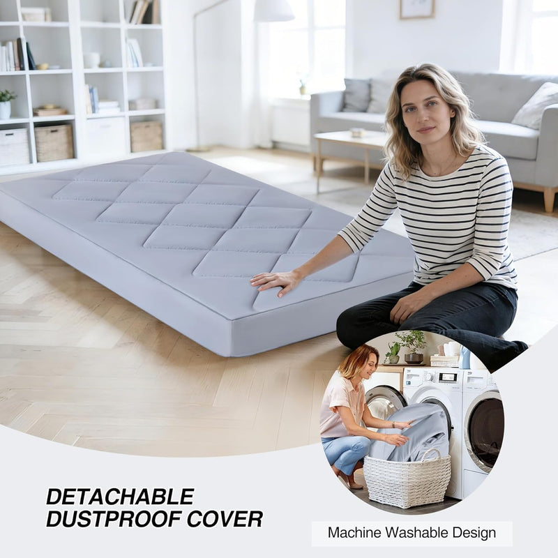 7.6CM Thick Memory Foam Camping Mattress Detachable Outer