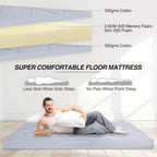 7.6CM Thick Memory Foam Camping Mattress Detachable Outer