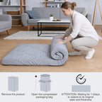7.6CM Thick Memory Foam Camping Mattress Detachable Outer