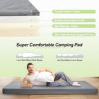 7.6CM Thick Memory Foam Camping Mattress Detachable Outer