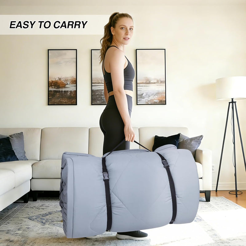7.6CM Thick Memory Foam Camping Mattress Detachable Outer