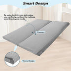 7.6CM Thick Memory Foam Camping Mattress Detachable Outer