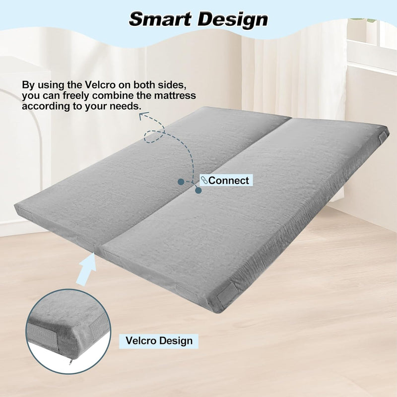 7.6CM Thick Memory Foam Camping Mattress Detachable Outer