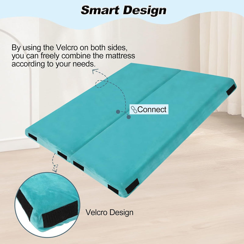 7.6CM Thick Memory Foam Camping Mattress Detachable Outer