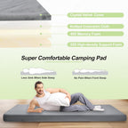 7.6CM Thick Memory Foam Camping Mattress Detachable Outer