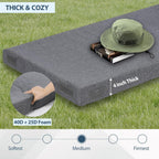 7.6CM Thick Memory Foam Camping Mattress Detachable Outer