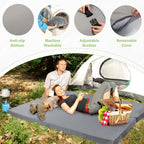 7.6CM Thick Memory Foam Camping Mattress Detachable Outer